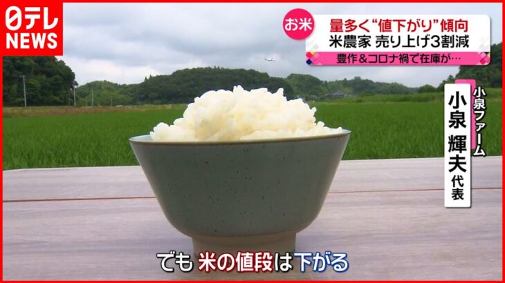 【お米】量多く”値下がり”傾向 米農家売り上げ3割減