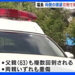 母親の頭部を刃物で刺す　殺人未遂容疑30代男逮捕　父親も刺され重傷｜TBS NEWS DIG