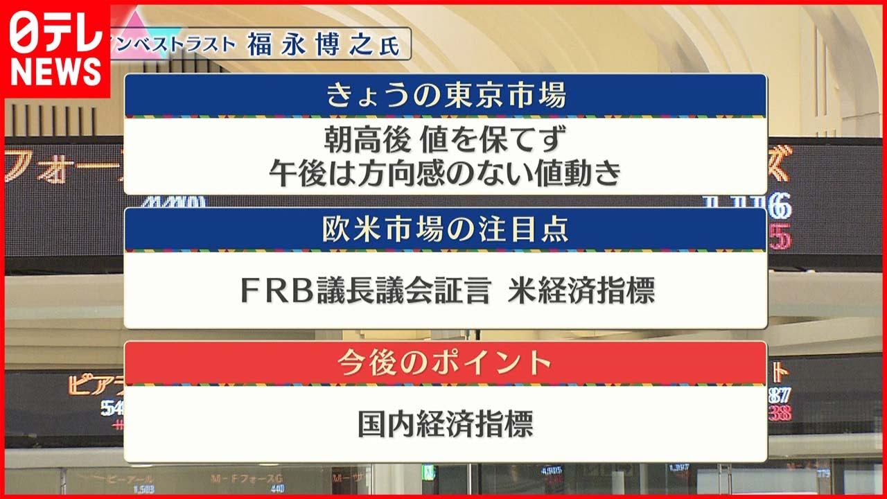 【6月23日の株式市場】株価見通しは？　福永博之氏が解説