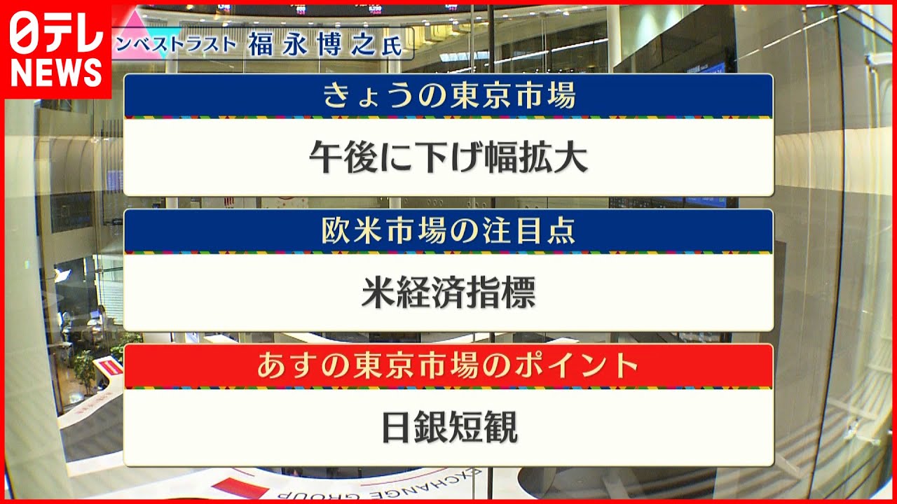 【6月30日の株式市場】株価見通しは？福永博之氏が解説