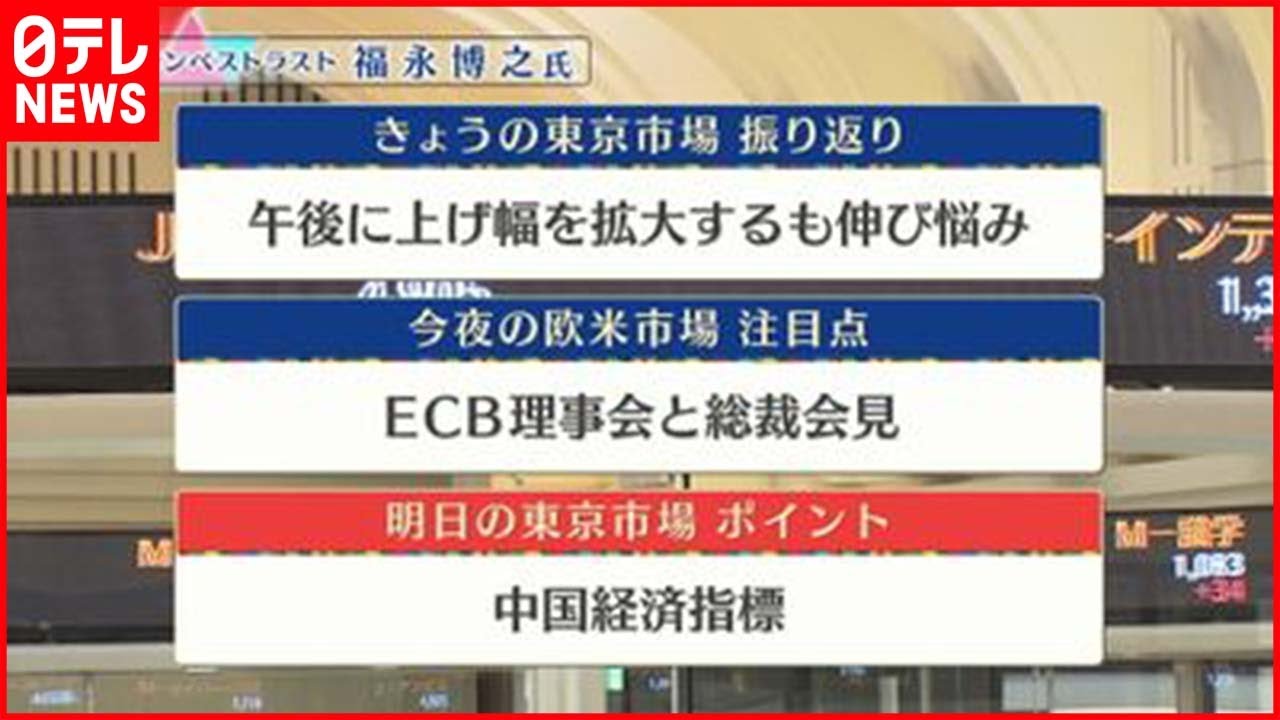 【6月9日株式市場】株価見通しは?福永博之氏が解説