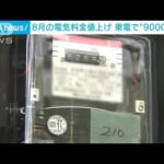 【速報】8月の電気料金　大手4社が値上げ　東京電力は一般的な家庭で9000円台に(2022年6月29日)