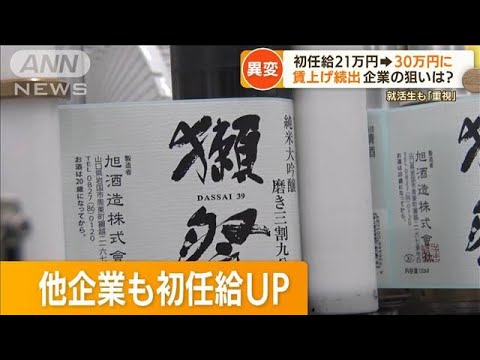 酒造メーカー「初任給」9万円“爆上げ”狙いは・・・“賃上げ”企業急増「若手獲得競争」(2022年6月20日)