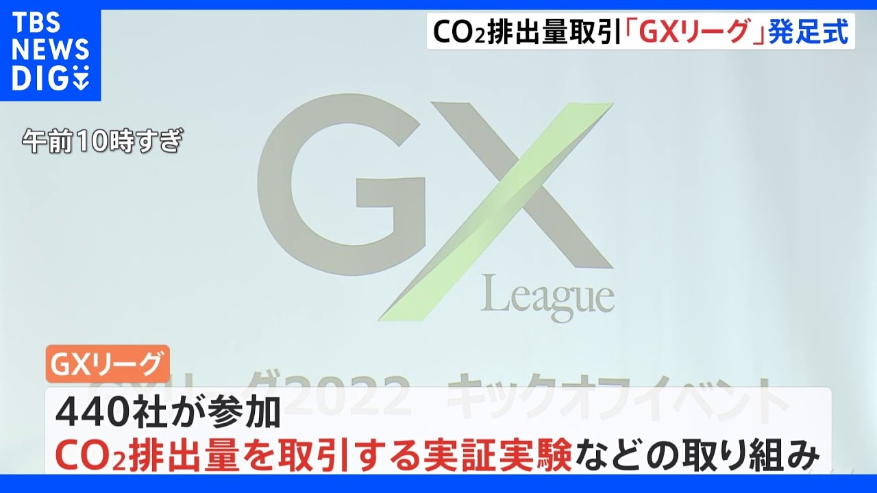 経済産業省 CO2排出量取引「GXリーグ」発足式 製造業やエネルギー業など440社が参加|TBS NEWS DIG