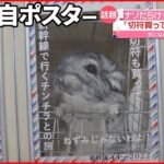 【JR津田沼駅】「私の切符も買って」チンチラが訴えるポスター