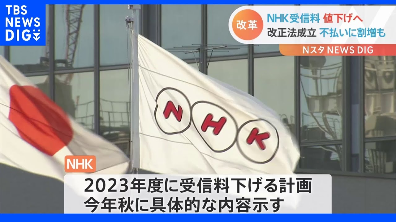 「NHK受信料値下げ」の原資確保へ&nbsp;改正放送法が可決・成立&nbsp;不払い世帯へ割増金も｜TBS&nbsp;NEWS&nbsp;DIG