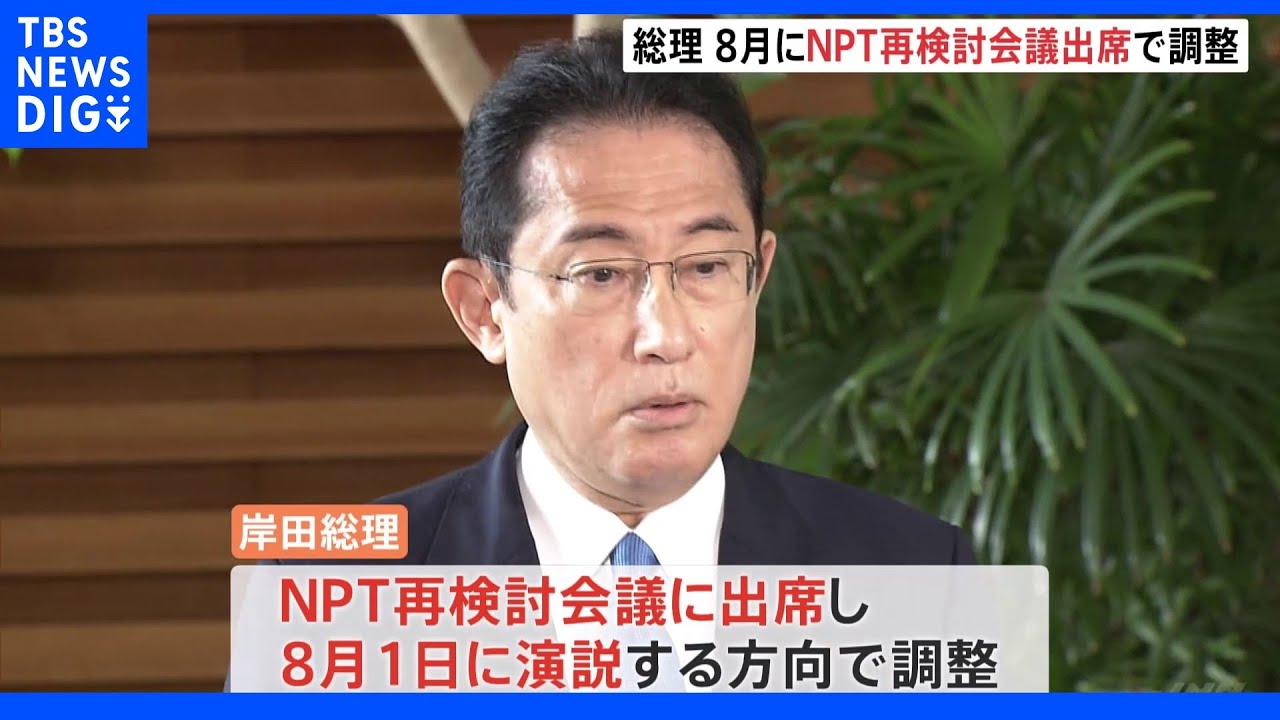 岸田総理&nbsp;NPT再検討会議に出席で調整&nbsp;日本の総理として初｜TBS&nbsp;NEWS&nbsp;DIG