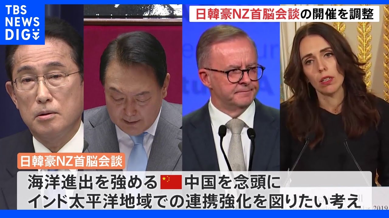 日韓豪NZ首脳会談 政府・NATO会議に合わせ開催調整 対中国連携強化|TBS NEWS DIG