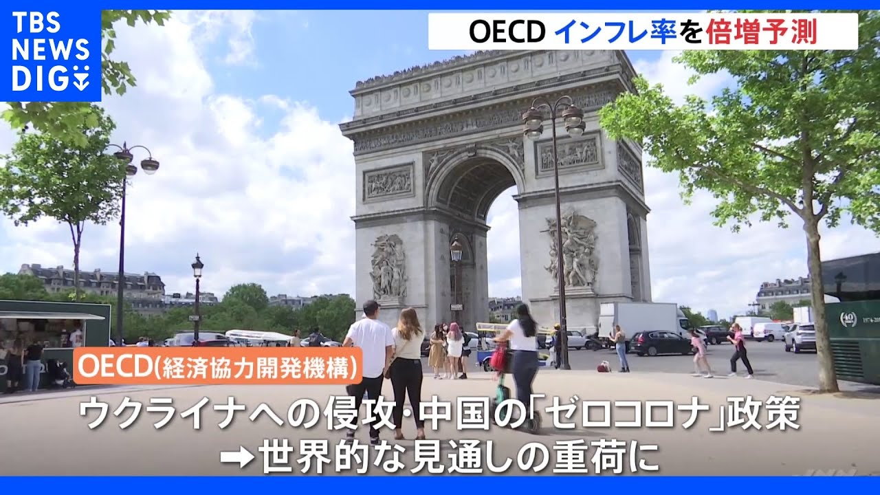 「インフレ率ほぼ倍」OECD予測 ロシアのウクライナ侵攻で|TBS NEWS DIG