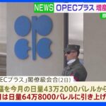 OPECプラス、増産幅を拡大　日量64.8万バレルに｜TBS NEWS DIG