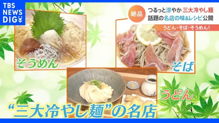 連日行列！究極のこだわりうどんに、そば×オリーブオイル！？　夏に食べたい“三大冷やし麺”の名店をご紹介｜TBS NEWS DIG