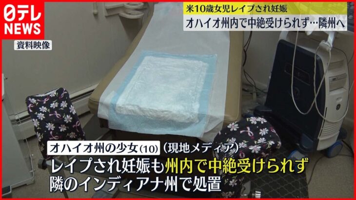 【アメリカ】10歳女児レイプされ妊娠　州内で中絶受けられず…隣州へ