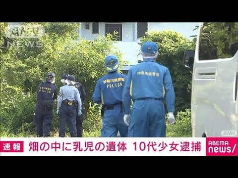 畑に乳児の遺体　10代少女、遺棄疑い　神奈川・秦野(2022年7月2日)