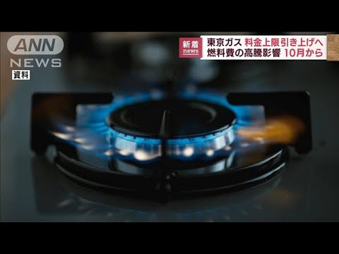 東京ガス　10月からガス料金の上限引き上げへ(2022年7月21日)