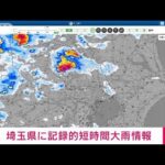 【速報】埼玉で記録的短時間大雨情報　1時間に100mmの猛烈な雨(2022年7月12日)