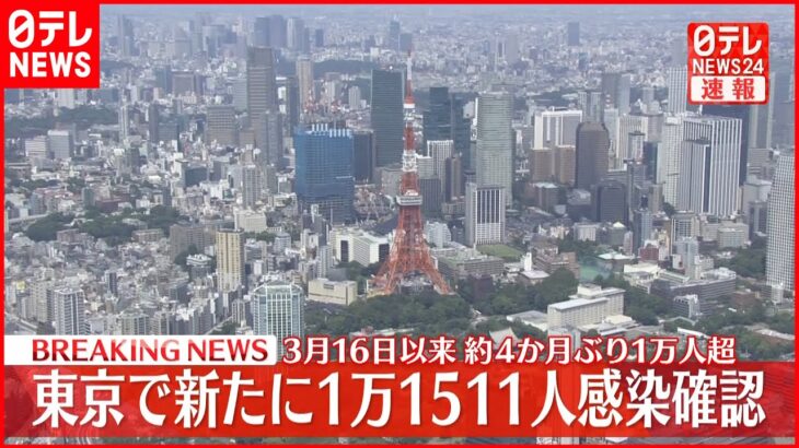 【速報】東京1万1511人の新規感染確認 1万人超は約4か月ぶり 新型コロナ 12日