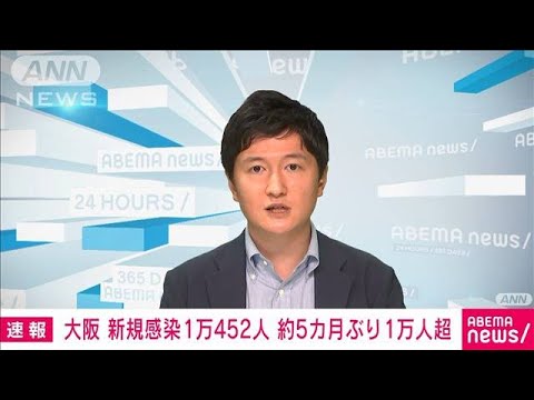 【速報】大阪　新規感染者は1万452人　1万人超は約5カ月ぶり(2022年7月13日)