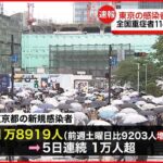 【新型コロナ】東京で1万8919人感染…5日連続で1万人超