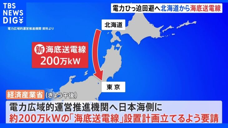 北海道から本州へ原発2基分の「海底送電線」計画　投資額は最大2.2兆円｜TBS NEWS DIG