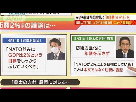 【日曜スクープ】安倍元総理不在…防衛費2％の行方(2022年7月17日)