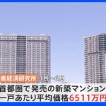 上半期の首都圏マンション平均価格、過去2番目の高値に　東京23区は平均8091万円｜TBS NEWS DIG
