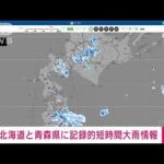 【速報】北海道と青森県に記録的短時間大雨情報(2022年7月5日)