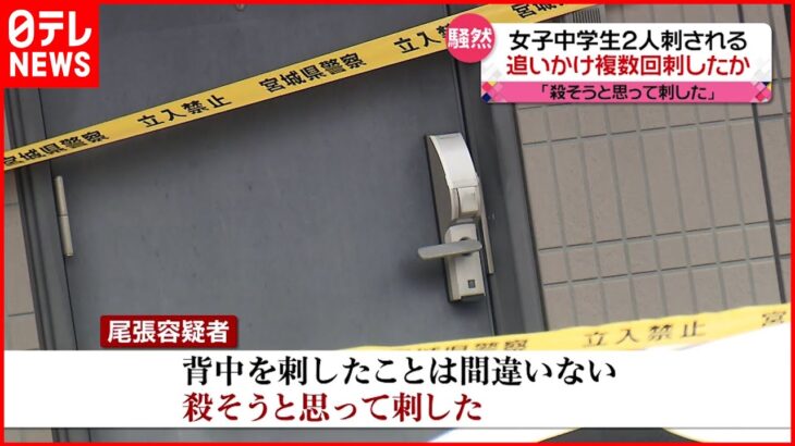 【騒然】女子中学生2人が背中を刺される ｢殺そうと思って刺した｣男を逮捕