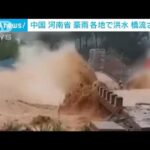 中国・河南省で豪雨　各地で洪水　橋が流される被害も(2022年7月6日)