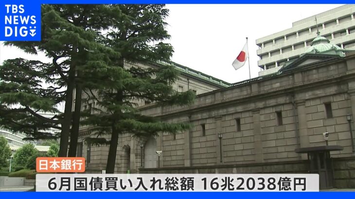 「円安の要因」「国の借金の肩代わり」との批判も… 日銀の6月国債買い入れ額 過去最大の16兆円超｜TBS NEWS DIG