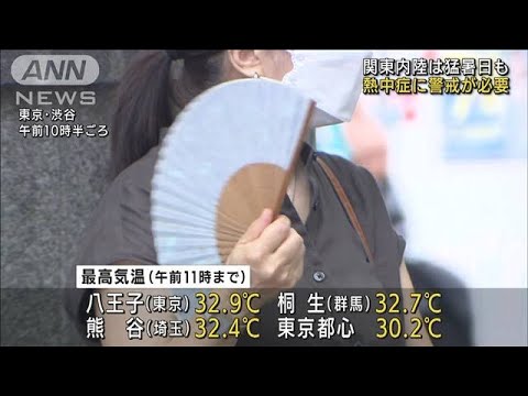 関東内陸では猛暑日も　熱中症に警戒(2022年7月11日)
