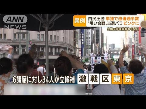 自民“笑顔なき”圧勝…立憲“小沢王国”で「議席失う」　維新は松井代表“引退表明”(2022年7月11日)