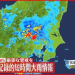 【速報】埼玉県に「記録的短時間大雨情報」 観測史上1位となる記録的な大雨に