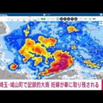【速報】埼玉・鳩山町で記録的大雨　妊婦が車上に取り残される(2022年7月12日)