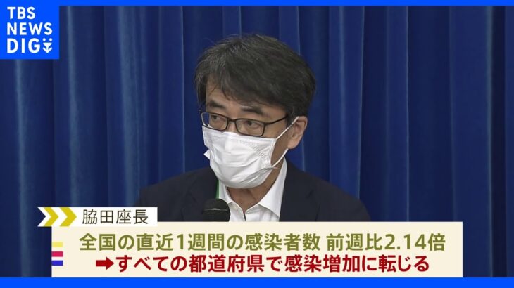 専門家組織「急速に感染拡大」すべての都道府県で感染者増加｜TBS NEWS DIG