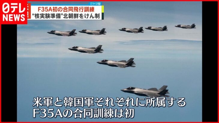 【北朝鮮”けん制”】韓国軍とアメリカ軍“ステルス戦闘機F35A動員”合同飛行訓練