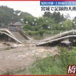 【記録的大雨】堤防決壊・土砂崩れ…宮城県各地で被害相次ぐ
