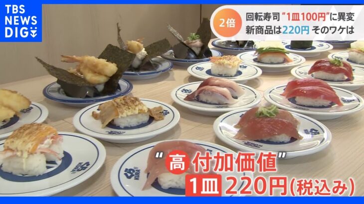 くら寿司「一皿220円」高価格新メニュー発表　原材料高騰で“一皿100円”に異変｜TBS NEWS DIG