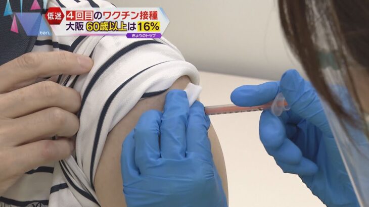 ４回目ワクチン接種　大阪府の６０歳以上の接種率は約１６％　３回目の約９３％に比べて低い水準