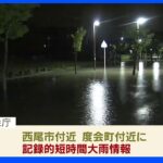 愛知・三重に記録的短時間大雨情報　浸水の被害も　土砂災害などに警戒を｜TBS NEWS DIG