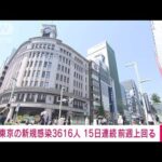【速報】新型コロナ　東京の新規感染3616人(2022年7月2日)