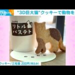 “3D巨大猫”コラボカフェが話題　猫型クッキーで動物を応援(2022年7月15日)