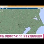 【速報】群馬・伊勢崎市で40.3℃　今年全国最高を更新(2022年7月1日)