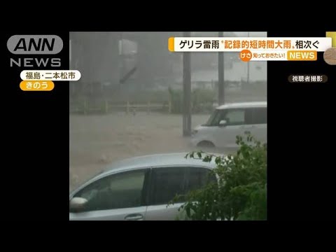 ゲリラ雷雨　冠水相次ぐ…台風5号発生　奄美接近へ(2022年7月29日)