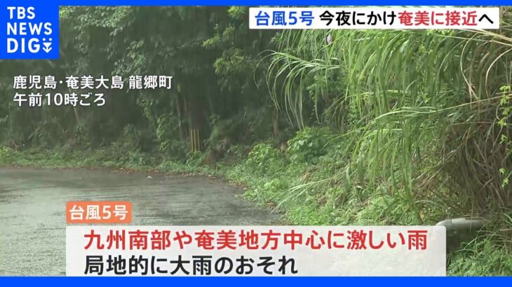 台風5号は29日夜にかけて奄美地方に接近　九州南部や奄美地方で大雨に注意　暑さは西日本中心に続き熱中症に警戒を｜TBS NEWS DIG