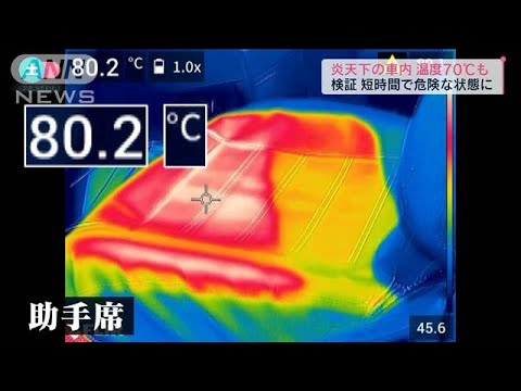 【検証】車内の危険な暑さ　短時間で70度以上(2022年7月2日)