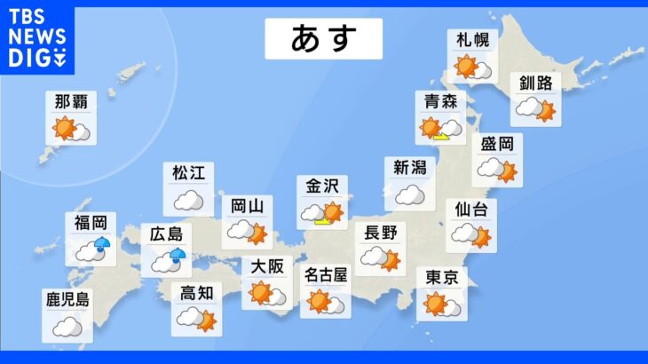 【7月24日 夕方 気象情報】明日の天気｜TBS NEWS DIG