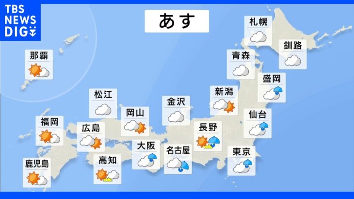 【7月25日 夕方 気象情報】明日の天気｜TBS NEWS DIG