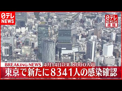 【新型コロナ】東京8341人の新規感染確認 およそ3か月ぶり8000人を上回る 6日