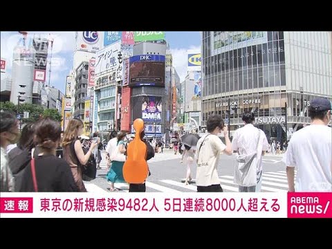 【速報】東京都の新規感染9482人　5日連続8000人超(2022年7月10日)