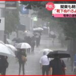 【激しい雨】関東は朝から強い雨に… 北日本では19日朝にかけ激しい雷雨に警戒を